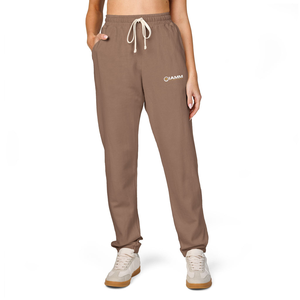 IAMM Fleece Sweatpants — Minimal Logo Joggers